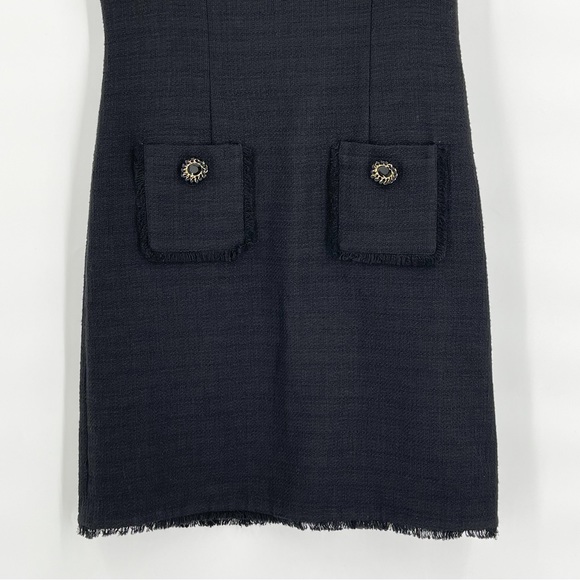 Karl Lagerfeld Sleeveless Black Tweed Dress Women’s Size 6 - Picture 5 of 12